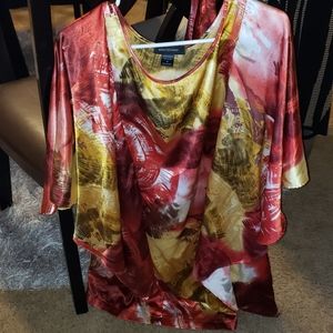 Beautiful Ashley Stewart blouse.  Multi Color.